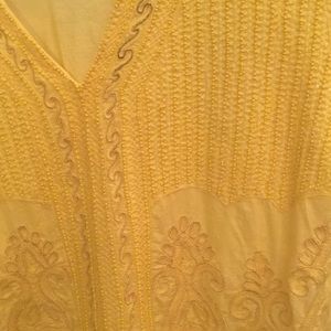 TAJ by Sabrina Crippa Tops - Taj by Sabrina Crippa, yellow beaded tunic TAJ by Sabrina Crippa Tops - Taj by Sabrina Crippa, yellow beaded tunic